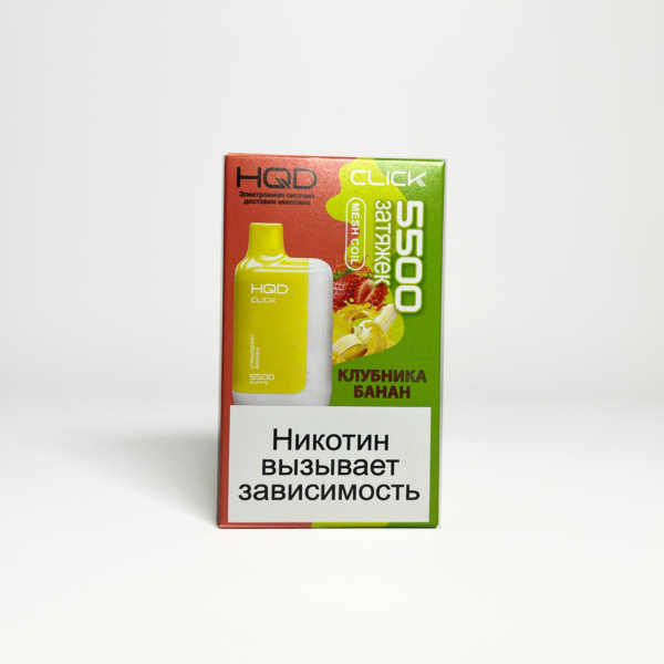 HQD Click 5500 устройство и картридж Клубника банан